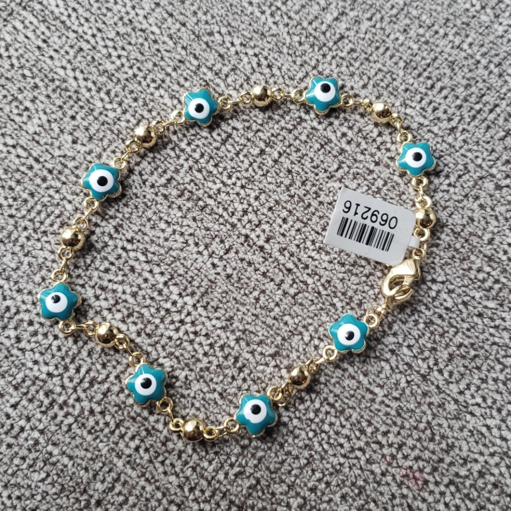 Eye flower braclet. Pulsera de ojo en flor🌸